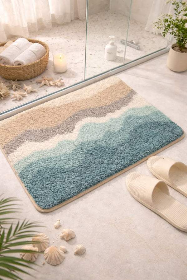 Coastal Wave Bath Mat