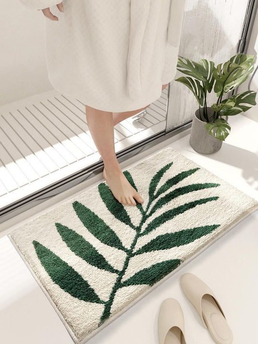 Botanical Leaf Bath Mat