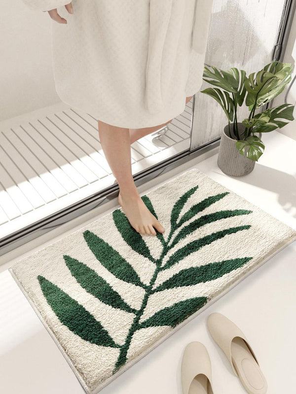 Botanical Leaf Bath Mat
