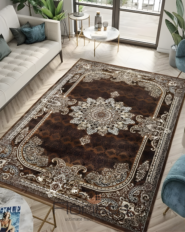 Brown Vintage Medallion Carpet